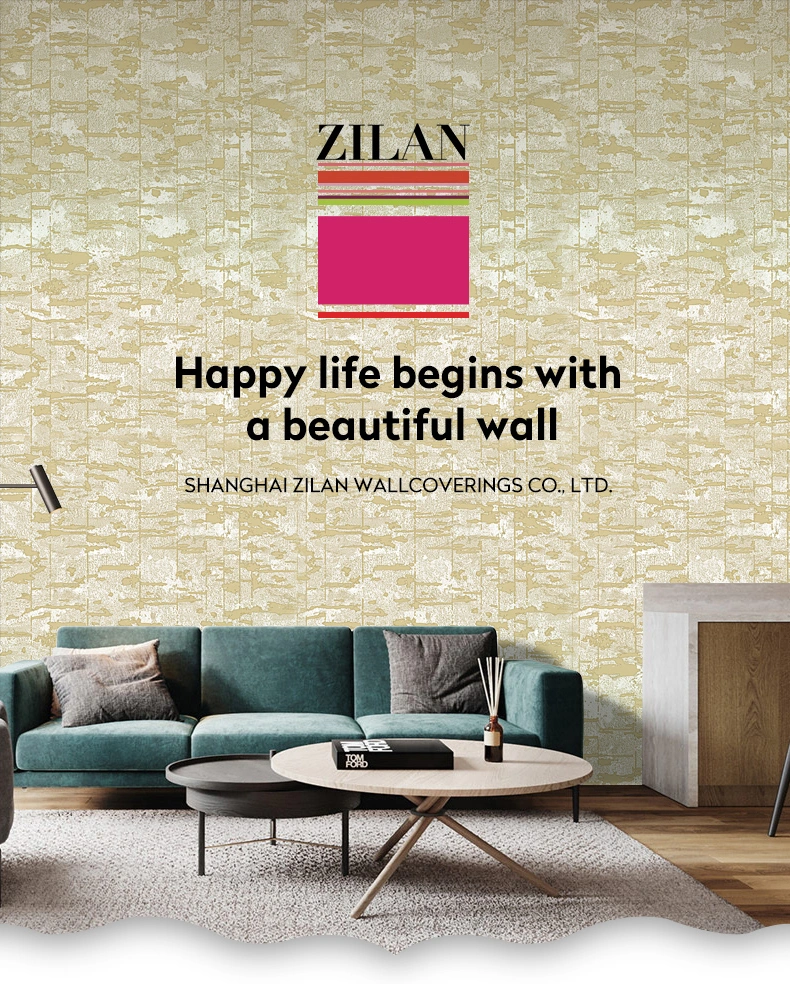 Zi LAN High-End Quality Wallpaper Non-Woven Wallcovering Vinyl PVC Wallpaper for Home Wall Decor.