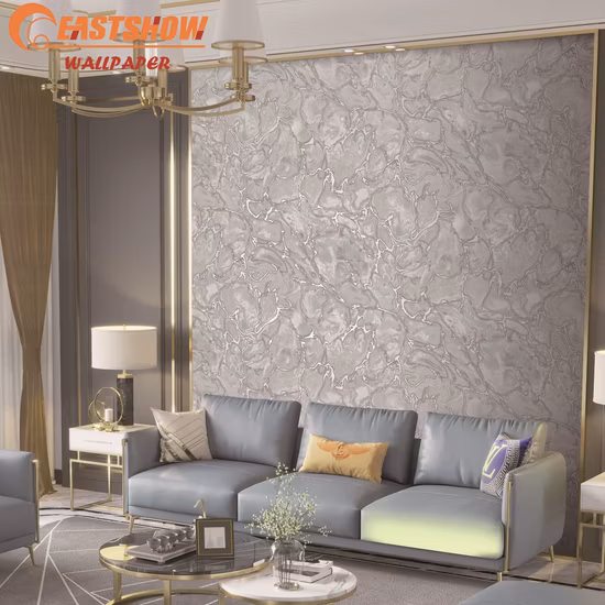 Designs modernos de mármore Papel de Parede Sala de estar Papel de parede não tecido por atacado para revestimento de parede