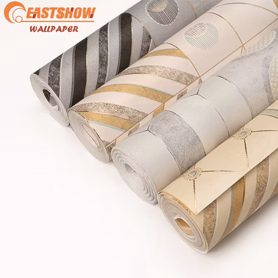 Novo carimbo de ouro não tecido fabricação de papel de parede venda quente atacado papel de parede decorativo para casa